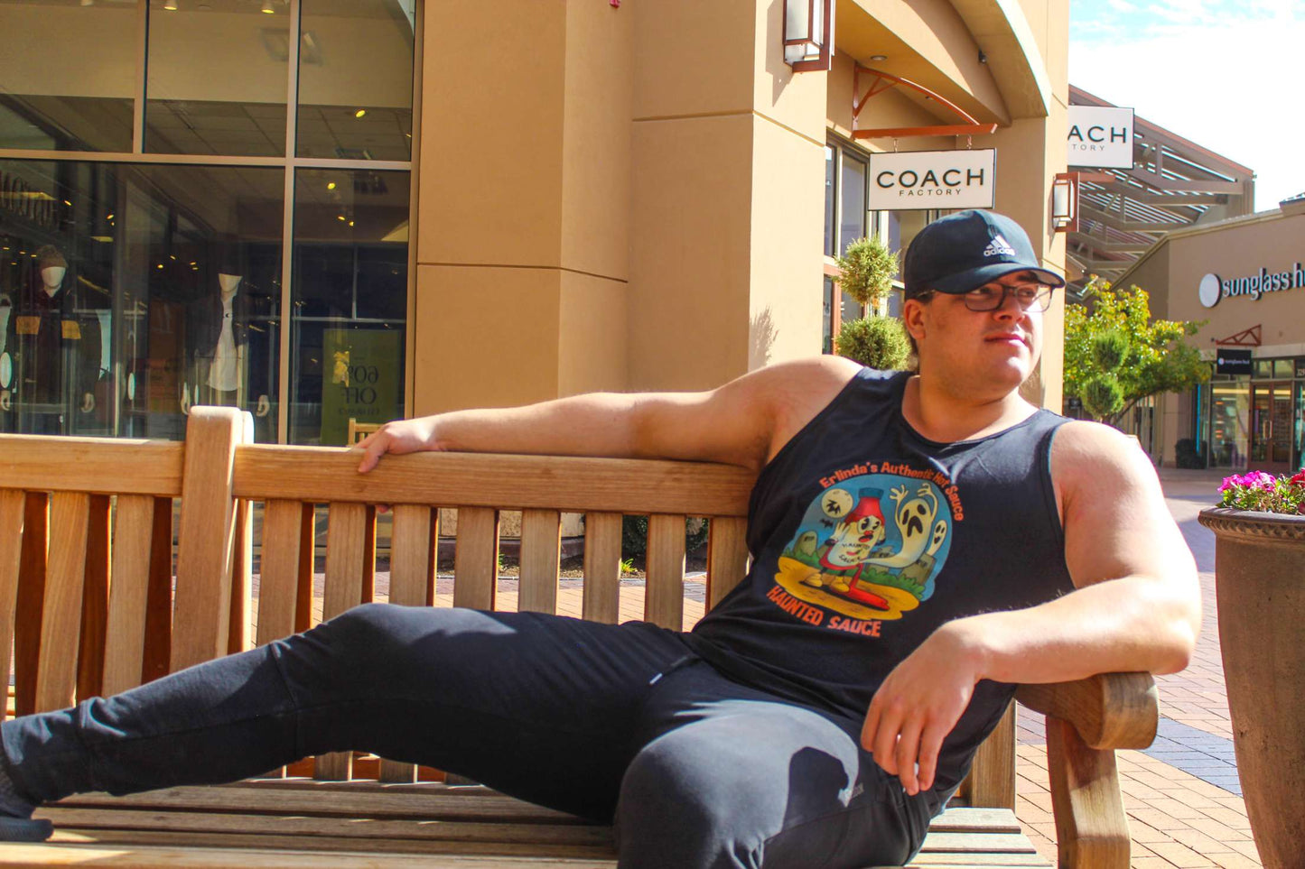 Haunted Sauce logo tank top